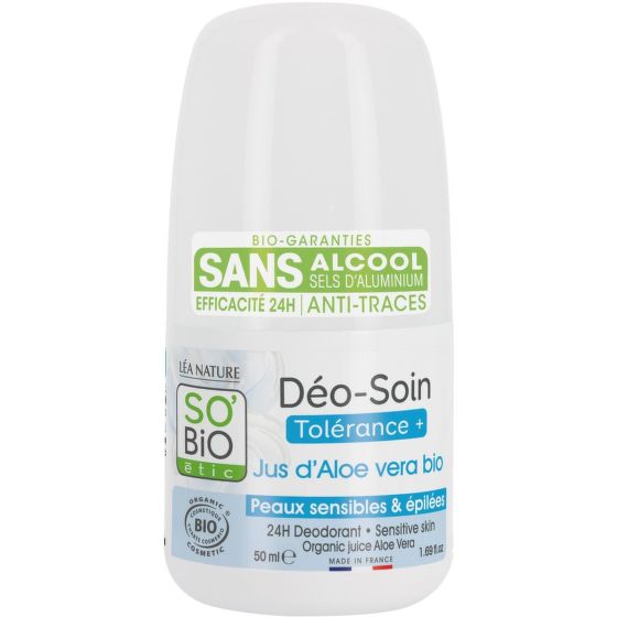 Dezodorant prírodný 24 h Tolerancia + s aloe vera 50 ml BIO   SO’BiO étic