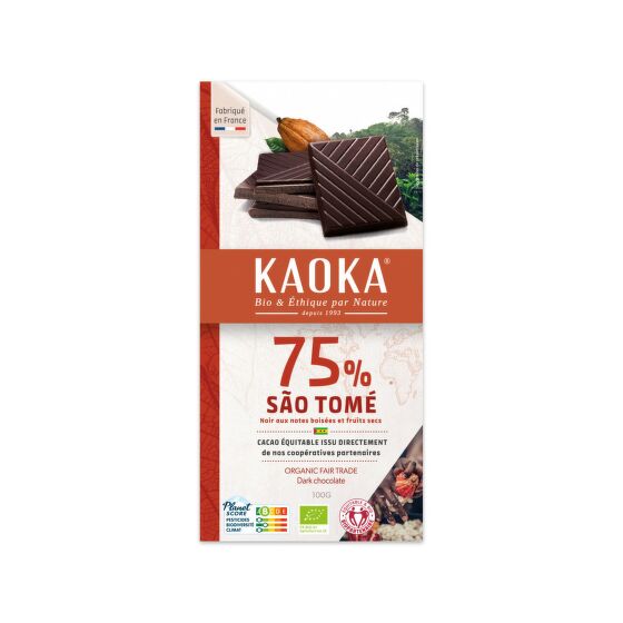 Čokoláda horká Sao Tomé 75 % 100 g BIO   KAOKA