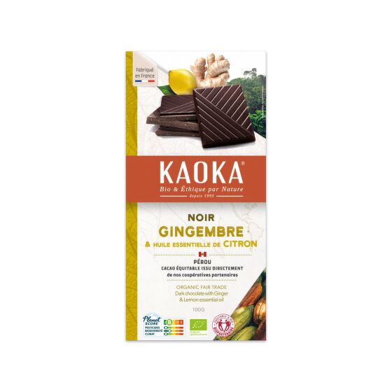 Čokoláda horká citrón so zázvorom 100 g BIO   KAOKA