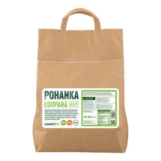 Pohánka lúpaná krúpy 5 kg BIO   COUNTRY LIFE