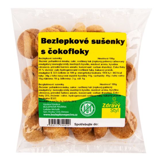 Sušienky s čokoládou bezlepkové 180 g   MICHALÍK