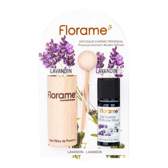 VÝPREDAJ!!!Difuzér provensálský drevený + éterický olej Lavandin 10 ml BIO FLORAME