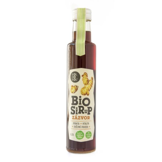 Sirup zázvor bez pridaného cukru 250 ml BIO   KOLDOKOL