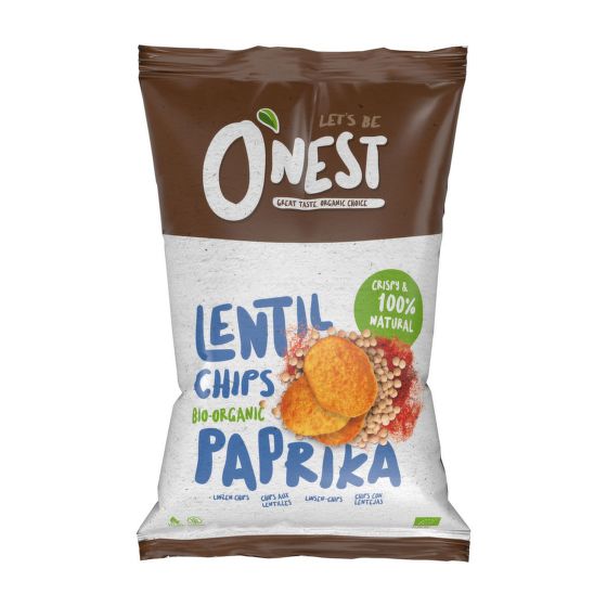 Chipsy šošovkové paprika 40 g BIO   O´NEST
