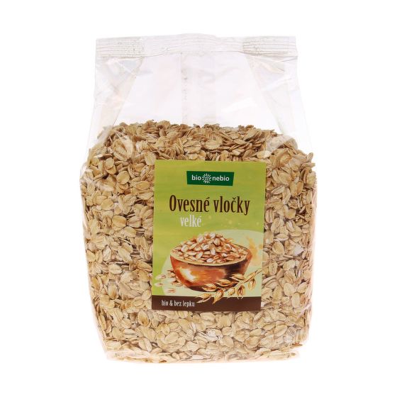 Vločky ovsené bezlepkové veľké 500 g BIO   BIO NEBIO