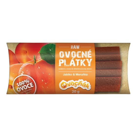 Plátky ovocné jablko-marhuľa 20 g   OVOCŇÁK