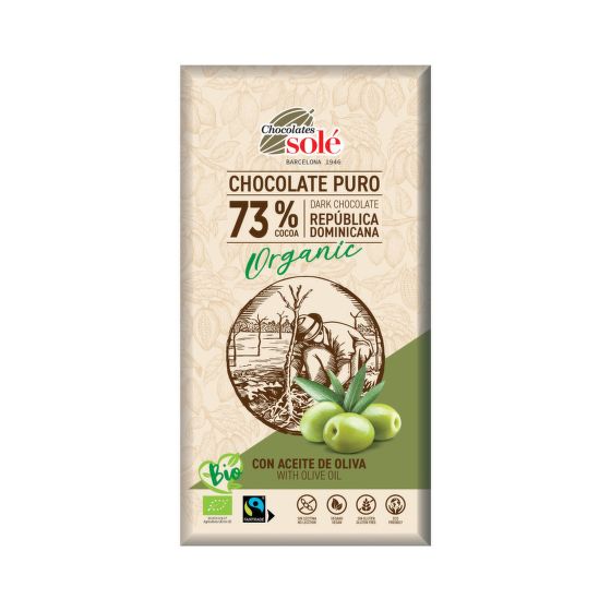 Čokoláda horká s olivovým olejom 100 g BIO   SOLÉ