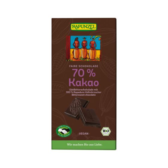 Čokoláda horká 70% 80 g BIO   RAPUNZEL
