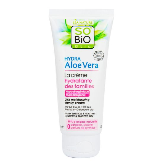 Krém hydratačný hypoalergénny aloe vera pre celú rodinu 100 ml BIO   SO’BiO étic