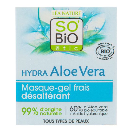 Maska gélová Aloe vera — hydratácie a sviežosť — všetky typy pleti 50 ml BIO   SO'BiO étic