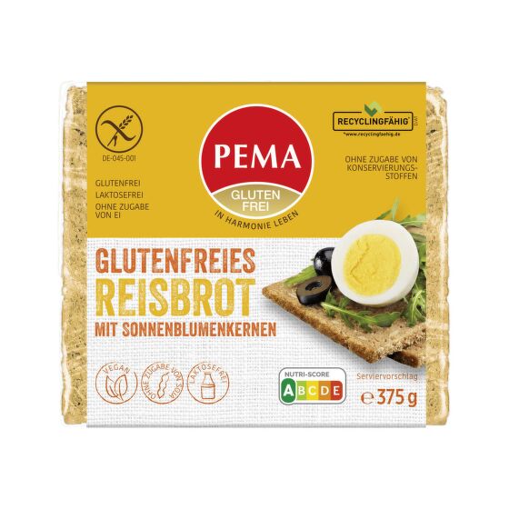 Chlieb ryžový bez lepku 375 g   PEMA