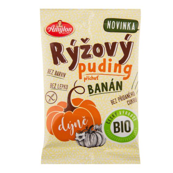 Puding ryžový s tekvicou a banánom bezlepkový 40 g BIO  AMYLON