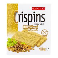 Chlebíček tekvicový s koriandrom Crispins bezlepkový 100 g BIO   EXTRUDO