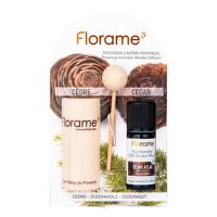 Difuzér provensálský drevený + éterický olej Céder 10 ml BIO FLORAME