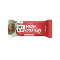 Tyčinka Lifebar proteínová s jahodami 40 g BIO   LIFEFOOD