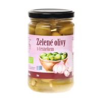 Olivy zelené plnené cesnakom 320 g BIO   BIO NEBIO