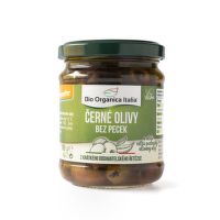 Olivy čierne v olivovom oleji bez kôstky 190 g BIO   BIO ORGANICA ITALIA