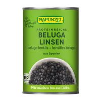 Šošovka čierna beluga sterilovaná 400 g BIO   RAPUNZEL