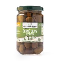 Olivy čierné v slanom náleve bez kôstok 280g BIO   BIO ORGANICA ITALIA