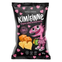 Chrumky Kimifinne srdiečka so slaným karamelom 30 g BIO   MCLLOYD´S