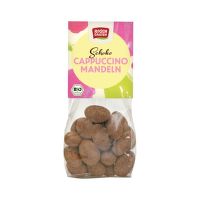Mandle v bielej a mliečnej čokoláde cappuccino 100 g BIO   ROSENGARTEN