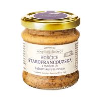 Horčica starofrancúzska s medom a balzamikom 195 g BIO   LABORA